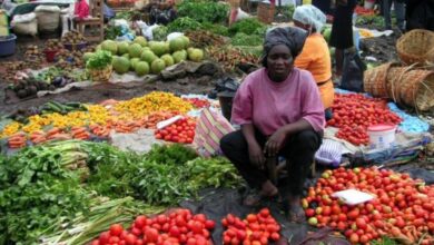 Un marché dans la capitale politique.