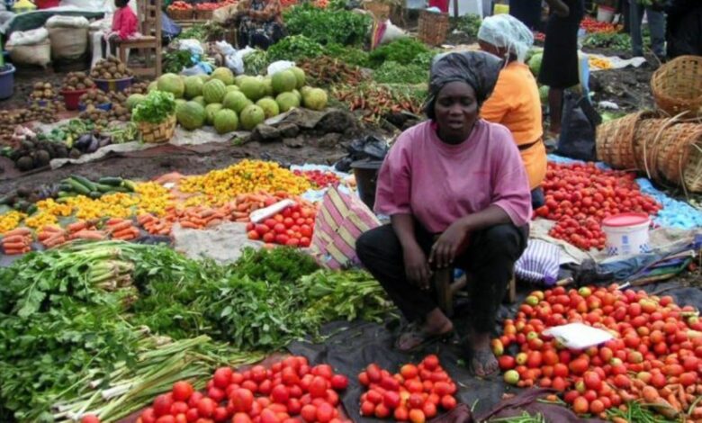 Un marché dans la capitale politique.