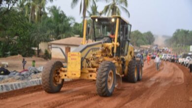 Chantier de la route Bogo-pouss