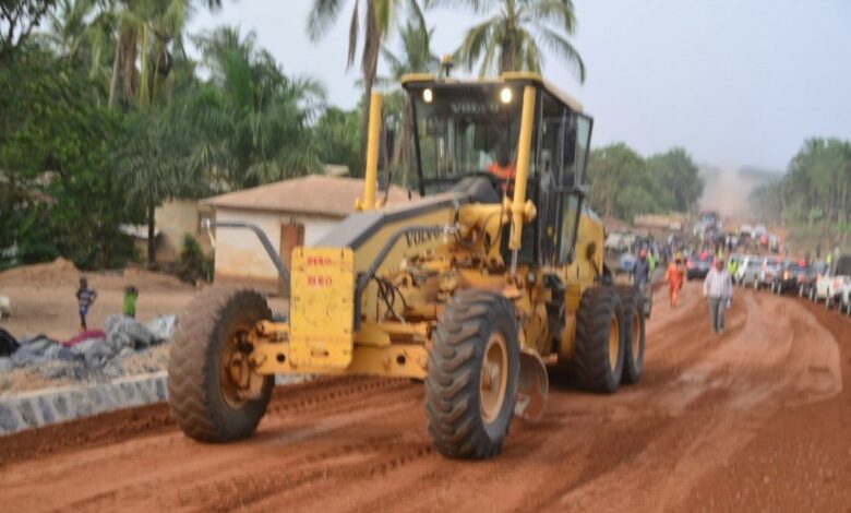 Chantier de la route Bogo-pouss