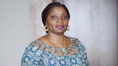 La présidente de la Cosumf, Jacqueline Nkembe Adiaba